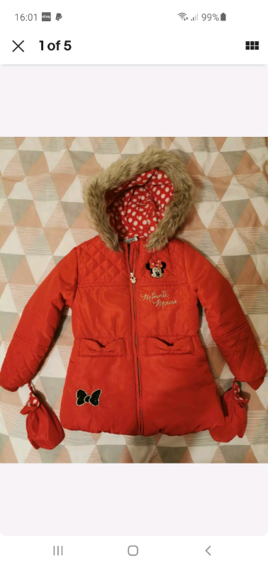 minnie mouse coat asda
